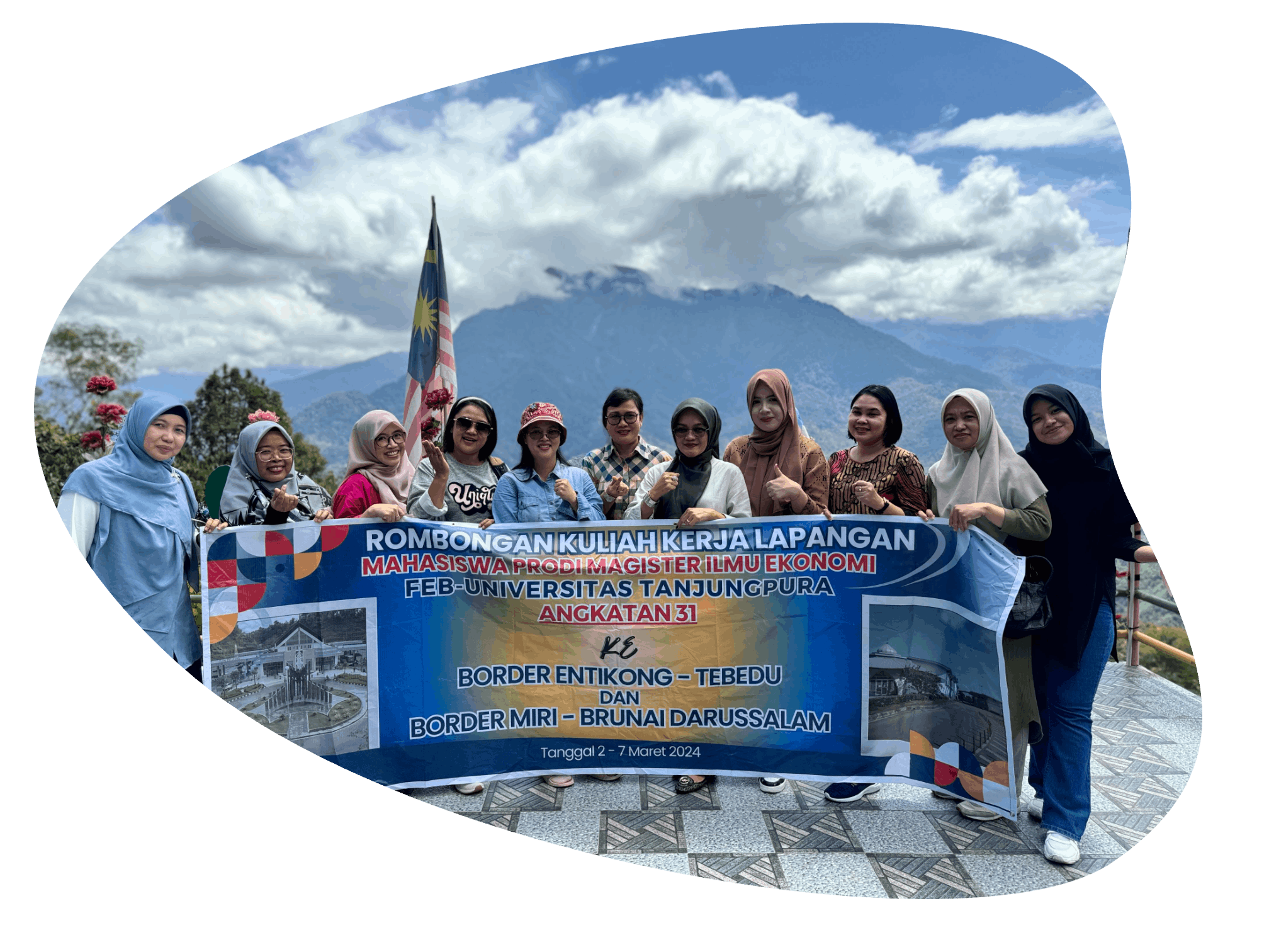 MAHASISWA MAGISTER ILMU EKONOMI FEB UNIVERSITAS TANJUNGPURA GELAR KULIAH KERJA LAPANGAN KE PERBATASAN INDONESIA-MALAYSIA DAN BRUNEI